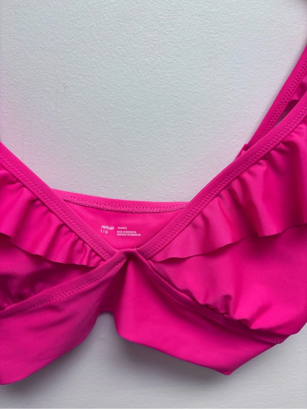 NWT Aerie Ruffle Longline Bikini Top